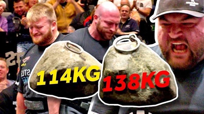 Strongmen SMASH WORLD RECORD Over And Over Again 555lbs BRUTAL Nicol