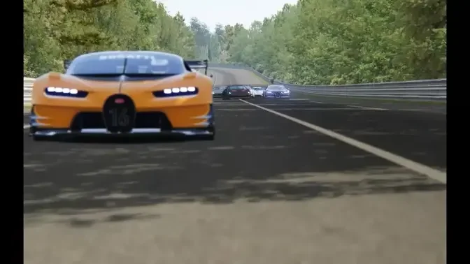 Batlle Bugatti Vision Gt Vs Supercars At Circuit De La Sarthe