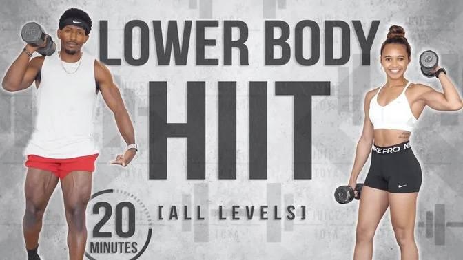 20 Minute Lower Body Dumbbell HIIT Workout With Modifications