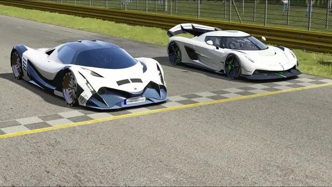 Devel Sixteen Vs Koenisegg Jesko At Monza Full Course Videos