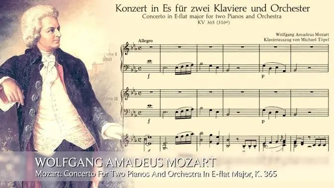 Mozart Concerto For Two Pianos And Orchestra In E Flat Major K 365