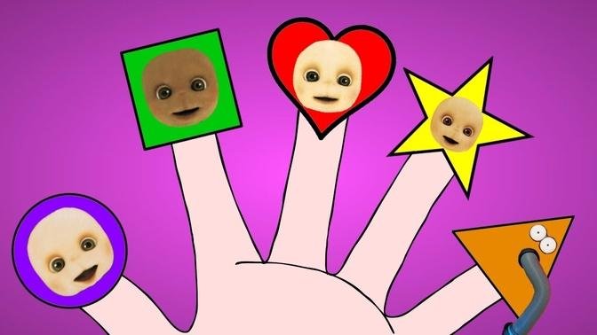 Teletubbies Shapes Finger Family Nursery Rhyme