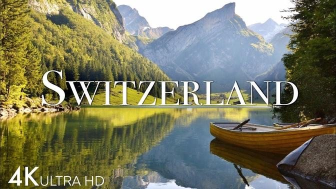 Switzerland 4K - Beautiful Places With Relaxation Music