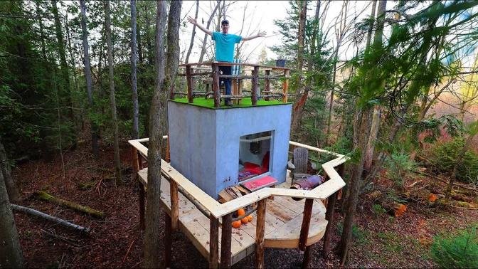w!!!) | Pallet WBuilding Roof Top Terrace on Tiny 64 sq ft. House (check out the vieood Furniture