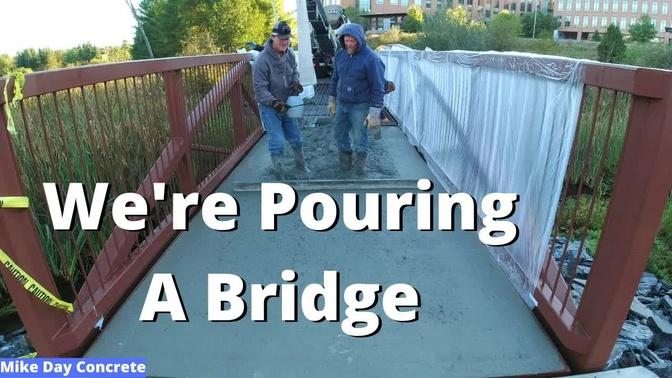 Hanging Off A Bridge To Finish Concrete (Bridge Deck Pour)