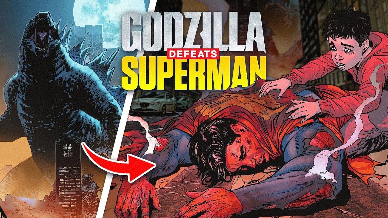 Godzilla Gives Superman a Beatdown