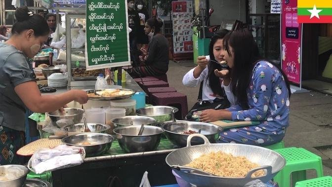 A Street Food Tour in Hledan, Yangon, Myanmar 🇲🇲
