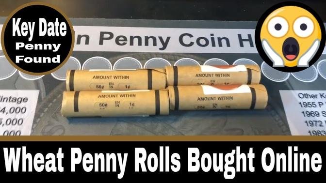 Buying "Unsearched" Wheat Penny Rolls Online - Key Date Found!