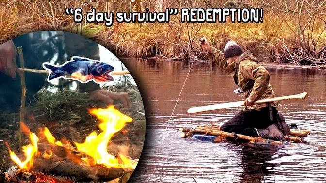 Survival Raft & Fish catch w/ hand reel | 3 DAY SOLO ADVENTURE