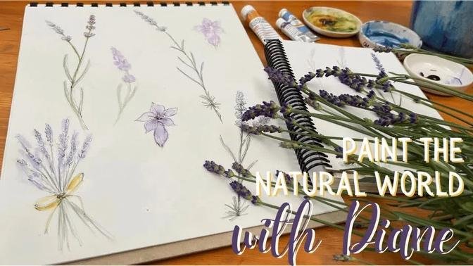How To Paint Lavender Flowers - Easy Way to Paint Lavender in Watercolour - Beginners Step by Step