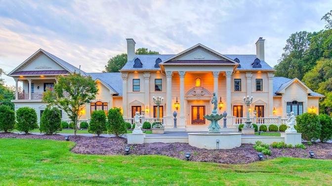 Outstanding Limestone Mega Mansion in Virginia.