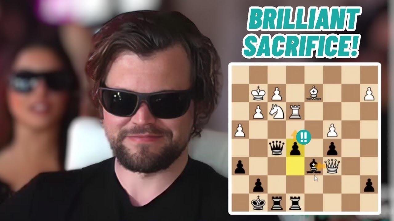 Magnus Carlsen’s bold bishop sacrifice to gain initiative