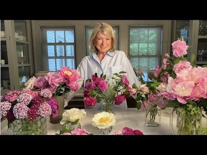 Flower arrangements with Martha Stewart and Baccarat