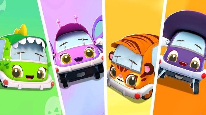 Four Little Cars Change Colors _ Car Cartoon _ Monster Truck _ Kids Song _ Car Cartoon _ BabyBus.mp4