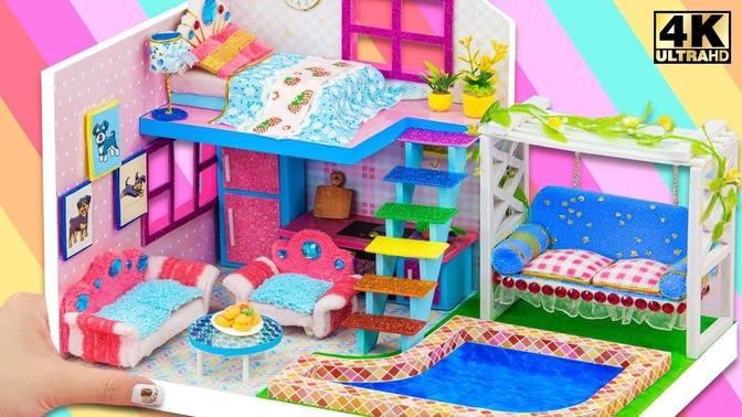 DIY Miniature Cardboard House #71 ❤️ Build Dream Villa House With Mini Swimming Pool From Cardboard