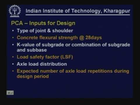 Lecture - 39 Concrete Pavement Design PCA and AASHTO Methods