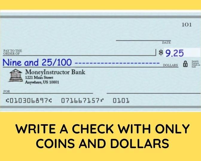 How To Write A Check With Only Coins And Dollars