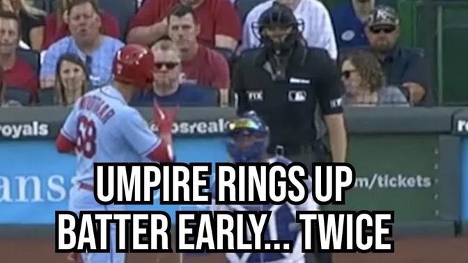 Umpire rings up batter on strike 2 in back to back at-bats, a breakdown