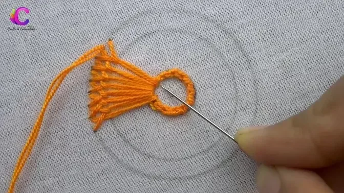 New Circle Hand Embroidery Design, Amazing Flower Circle Embroidery Tutorial For Beginner