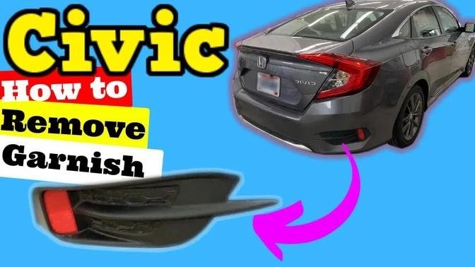 Honda Civic -- How to Remove Rear Bumper Garnish 2016-2018