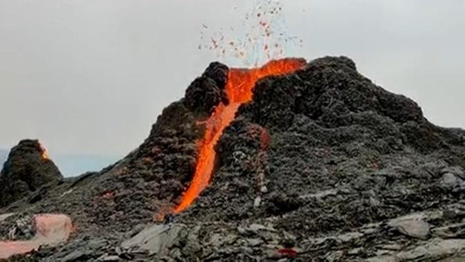 Iceland volcano: Video shows explosive activity and lava flows on Saturday