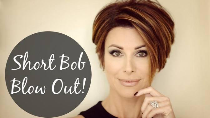 HOW TO BLOW DRY Short Hair For LOTS of Volume! | Sleek BOB Haircut ...