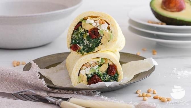 Low Carb Wraps mit Spinat, Feta und getrockneten Tomaten | Articles ...