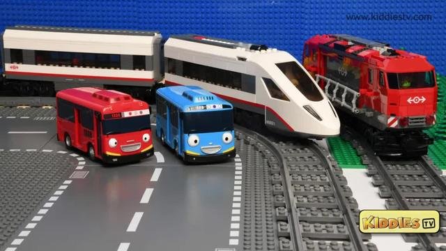LEGO Trains & Tayo Buses Wheels on the Bus Song | 4k | wheels on the bus song | bus song