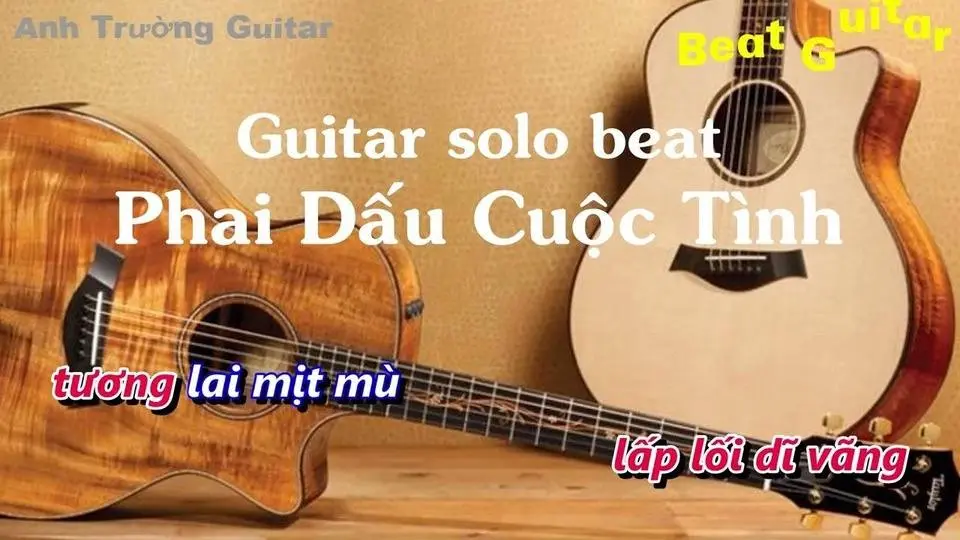 Karaoke Phai Dấu Cuộc TìnhK- Guitar Solo Beat Acoustic | Anh Trường Guitar