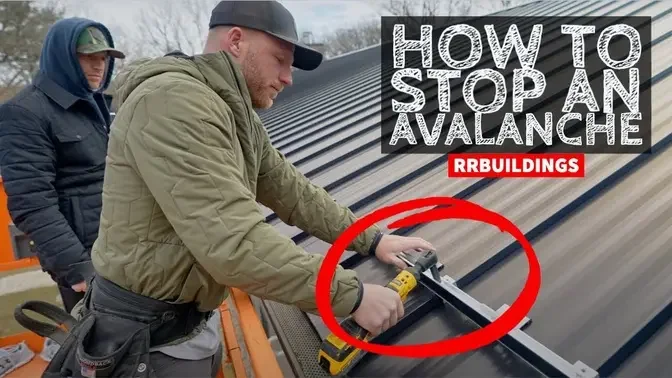 How to STOP an Avalanche on your METAL ROOF: Snow Bars!