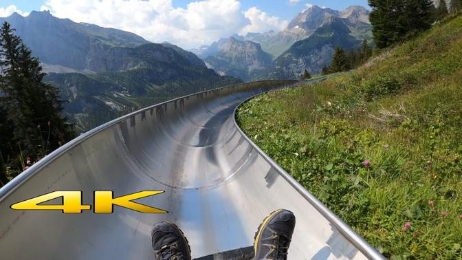 Mountain Coaster Oeschinensee Kandersteg Switzerland 4K 60p 🇨🇭