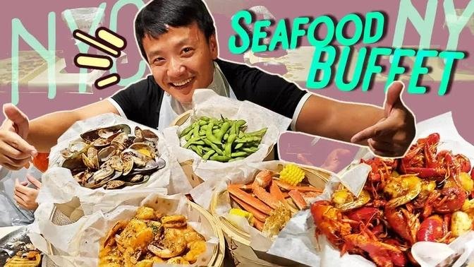 New York City SEAFOOD BUFFET & BEST Korea BBQ! | Videos | Mike Chen ...