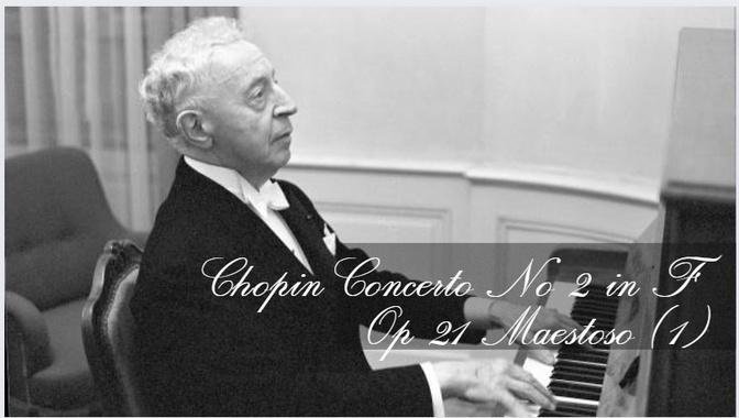 Arthur Rubinstein - Chopin Concerto No 2 in F, Op 21 Maestoso (1)