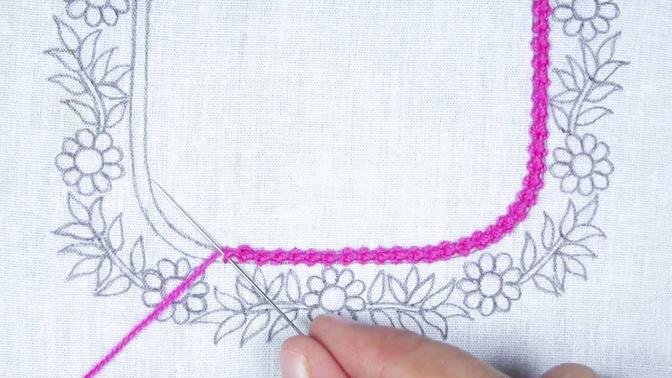 Very Unique Nick Hand Embroidery Design, Latest Neck Embroidery Tutorial For Dresses
