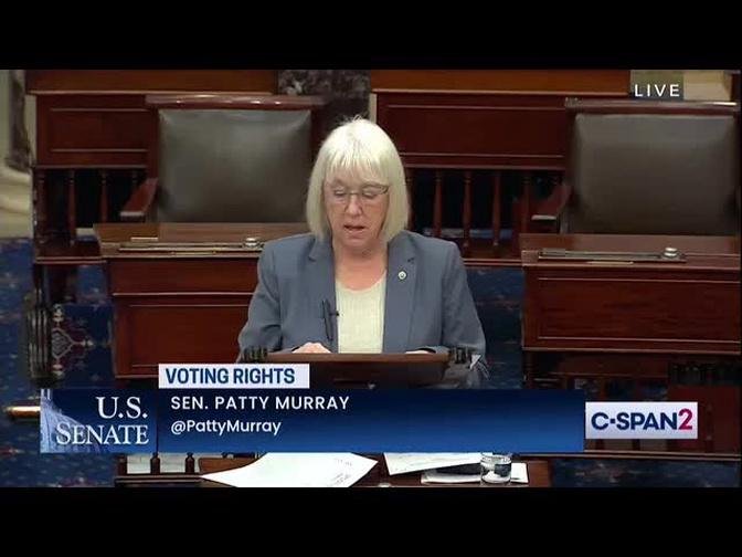 Senator Murray pushes for voting rights legislation on the Senate floor