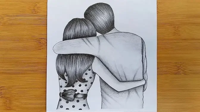 How to draw Romantic Couple with pencil sketch step by step | Videos ...