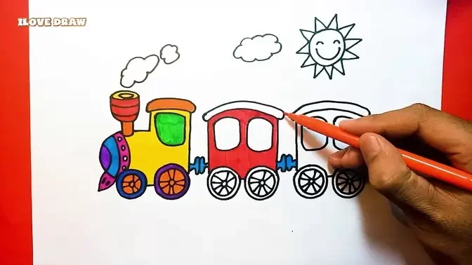 Thật tuyệt khi được dạy con em vẽ tàu hỏa! Với bức tranh này, bé của bạn sẽ học được cách vẽ thành thạo những chi tiết nhỏ nhất của tàu hỏa, từ các bánh xe cho đến toa xe. Bức tranh này sẽ giúp bé phát triển tư duy sáng tạo và kỹ năng thực hiện. Hãy tạo cơ hội để con bạn tìm hiểu và vui chơi với sự kết hợp của màu sáng tạo và những chi tiết nhỏ!