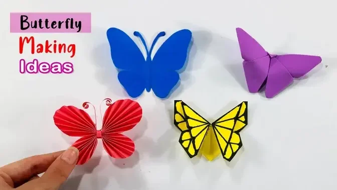 How to make Butterfly - Many types of paper butterflies for room decoration - Paper crafts