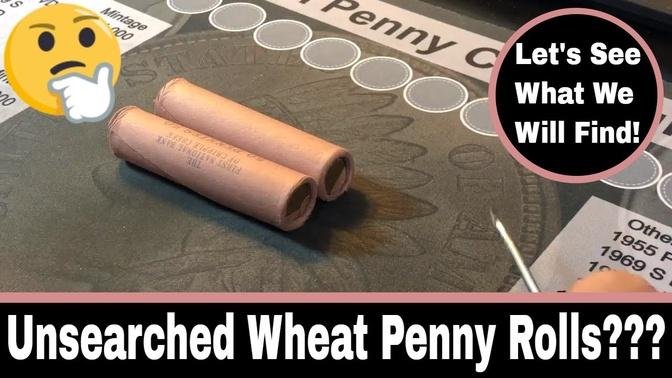 Unsearched Wheat Penny Rolls From eBay!