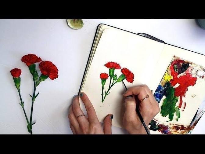 How to match colors from reference to painting Sketchbook Sunday 26