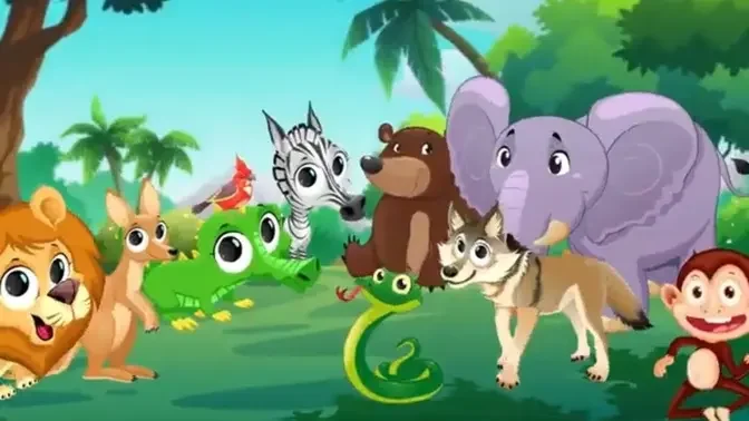 Deep in the Zoo Song _ Learn Zoo Animal Sounds for Toddlers _ Kids Learning  Videos