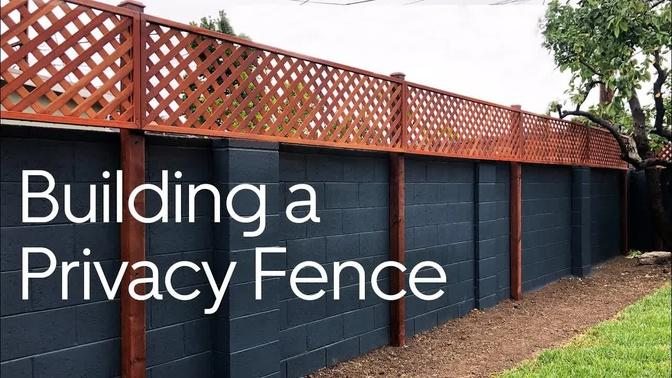 Building a Privacy Fence | 58