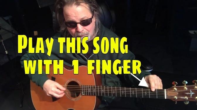 G C D Chords using 1 FINGER! Easy Country Fingerstyle Guitar Lesson for Beginners [and Hillbillies]