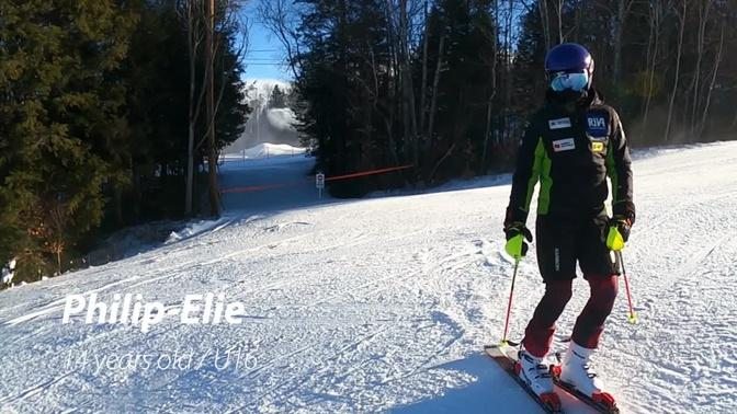 Ski Carving Progression 1. Philip 14 years Old_ u16, Atomic FIS Slalom skis 155 cm