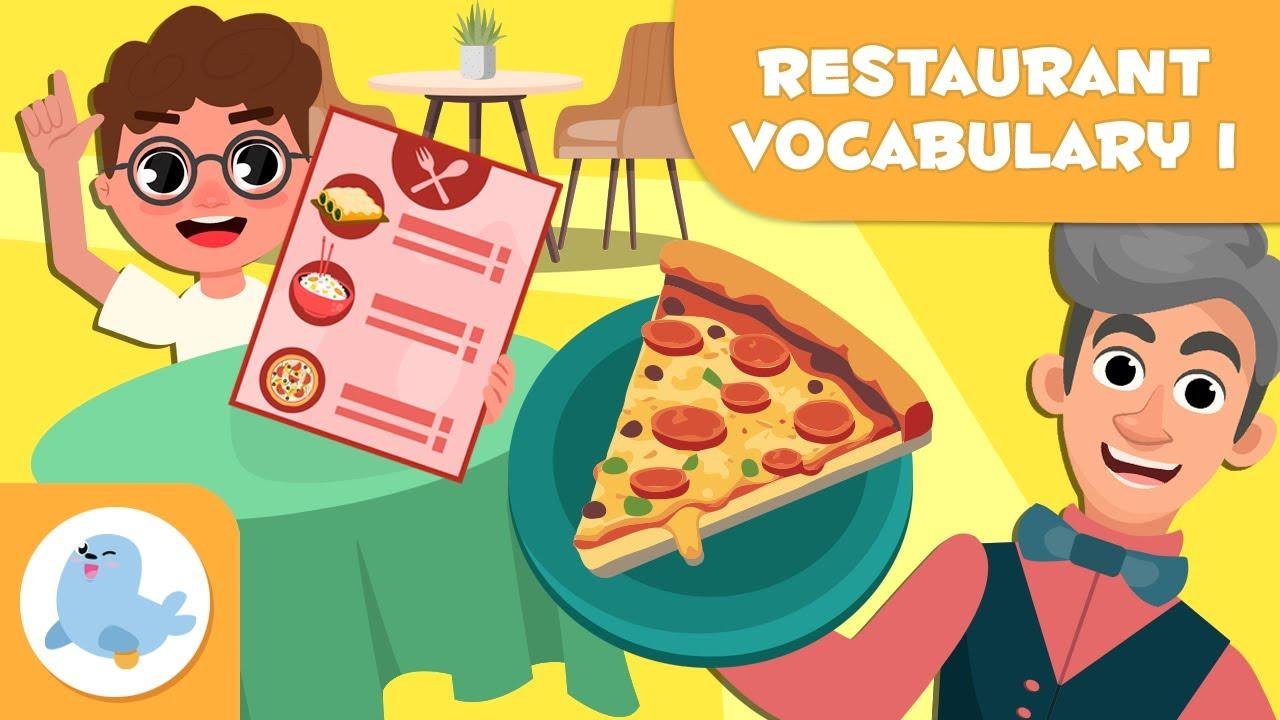 RESTAURANT 👩‍🍳 Vocabulary for Kids 🥗🍕 Episode 1