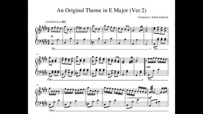 An Original Theme in E Major