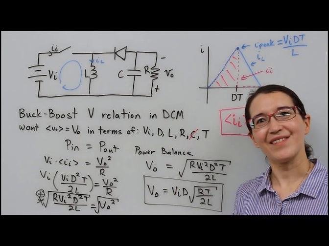 Buck-Boost Converter Voltage Equation in Discontinuous Conduction Mode (DCM)