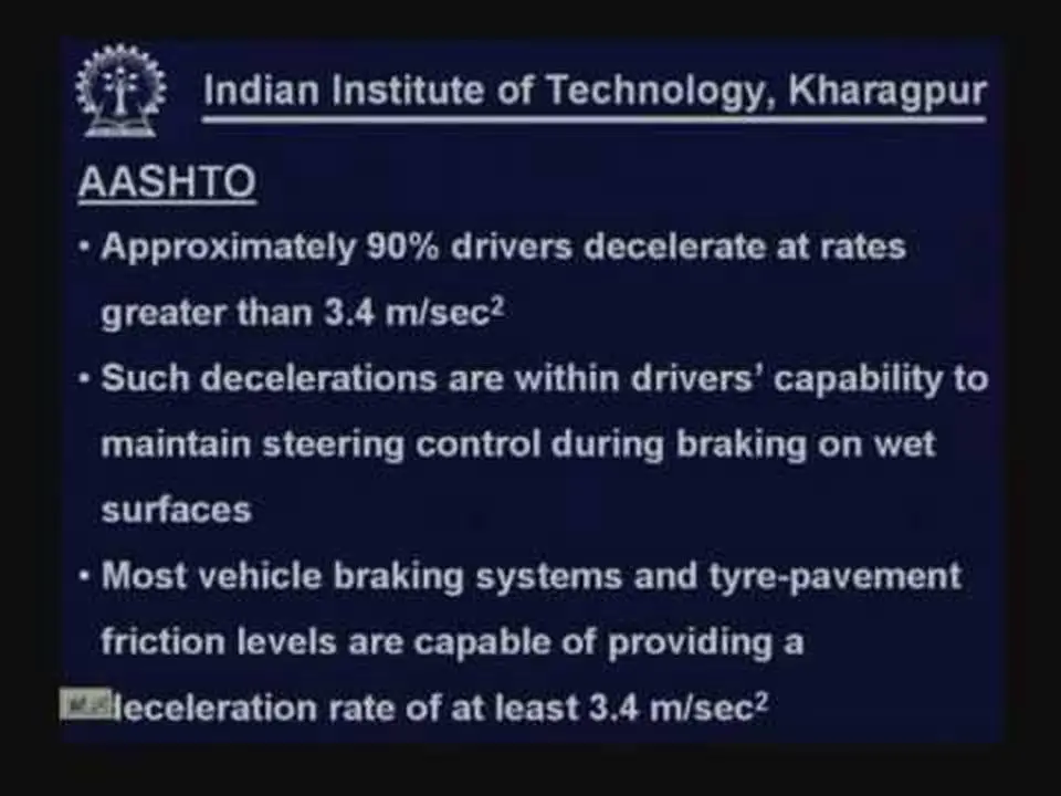 Lecture - 10 Stopping Sight Distance And Decision Sight