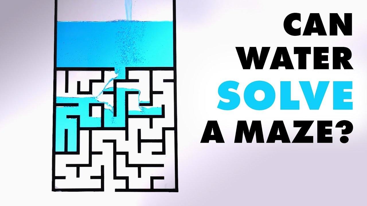 Can water solve a maze?