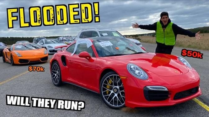 Buying FLOODED Supercars at Salvage Auction for CHEAP!